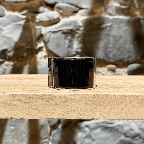 Hermès Black Enamel Extra Wide Clic Clac H PHW Bracelet - Picture 3 of 12